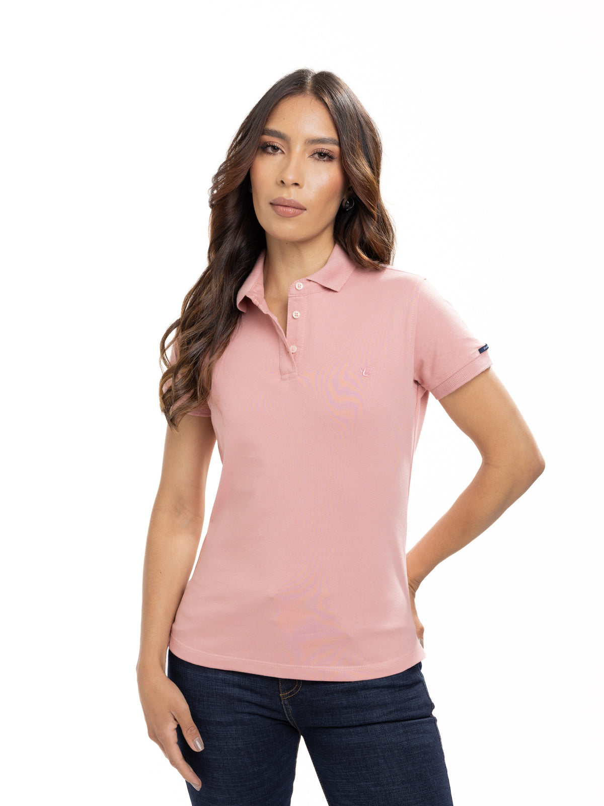 Polo Básico Femenino | Rosado, vista 7