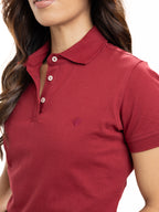 Polo Básico Femenino | Vinotinto, vista 7