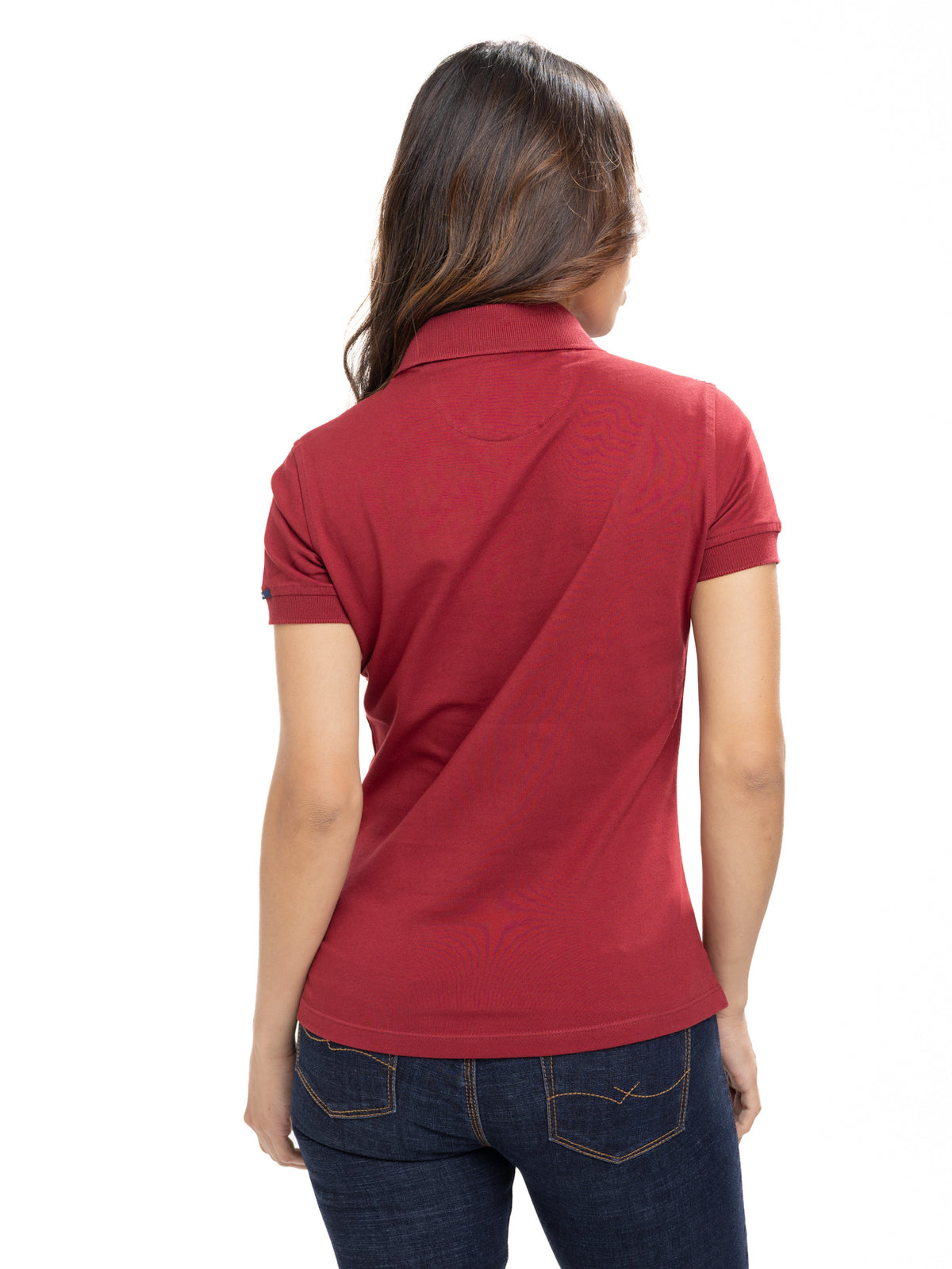 Polo Básico Femenino | Vinotinto, vista 10