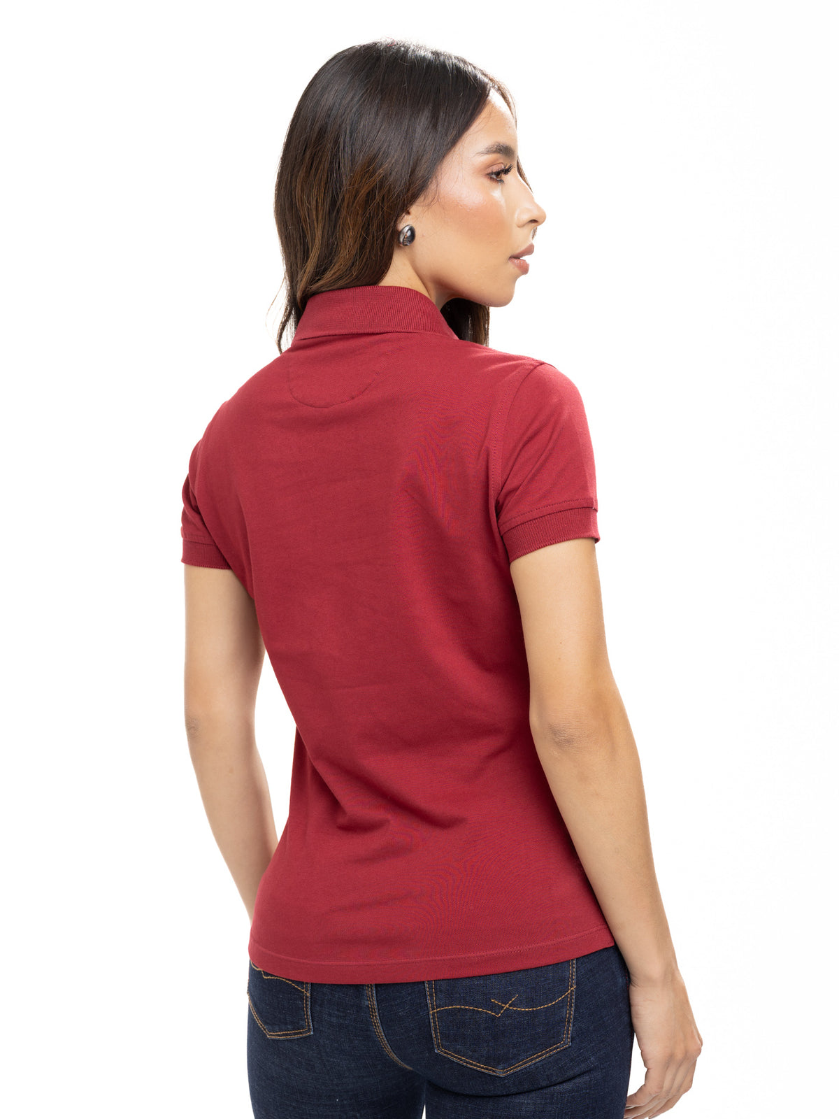 Polo Básico Femenino | Vinotinto, vista 14