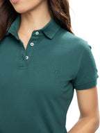 Polo Básico Femenino | Verde Botella, vista 8