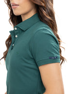 Polo Básico Femenino | Verde Botella, vista 9