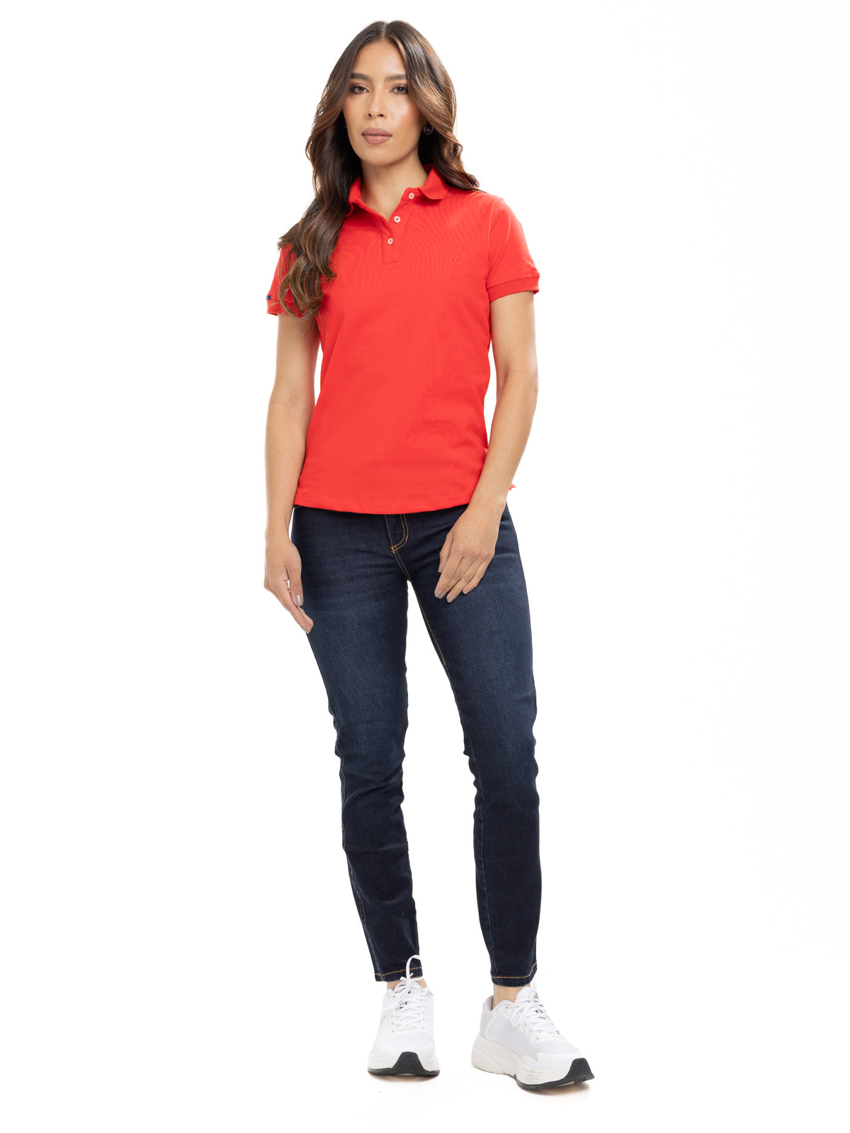 Polo Básico Femenino | Rojo, vista 1