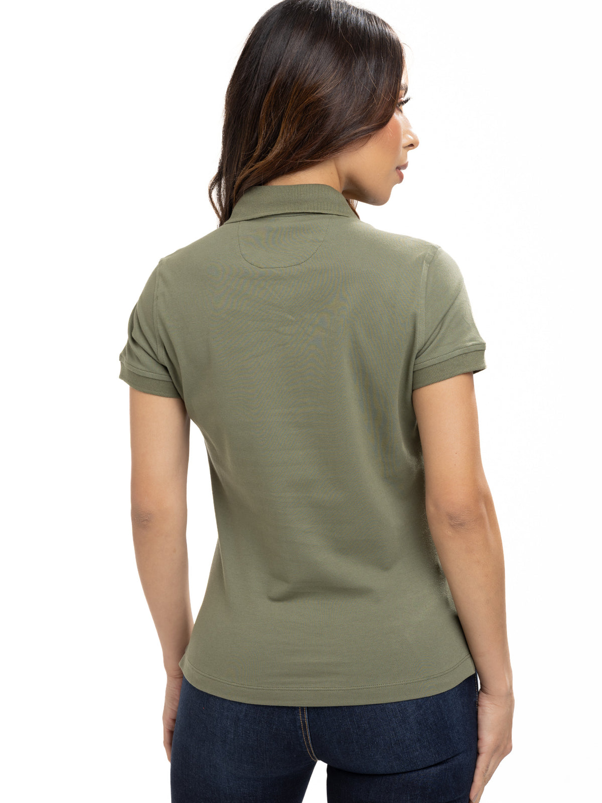 Polo Básico Femenino | Verde Militar, vista 9