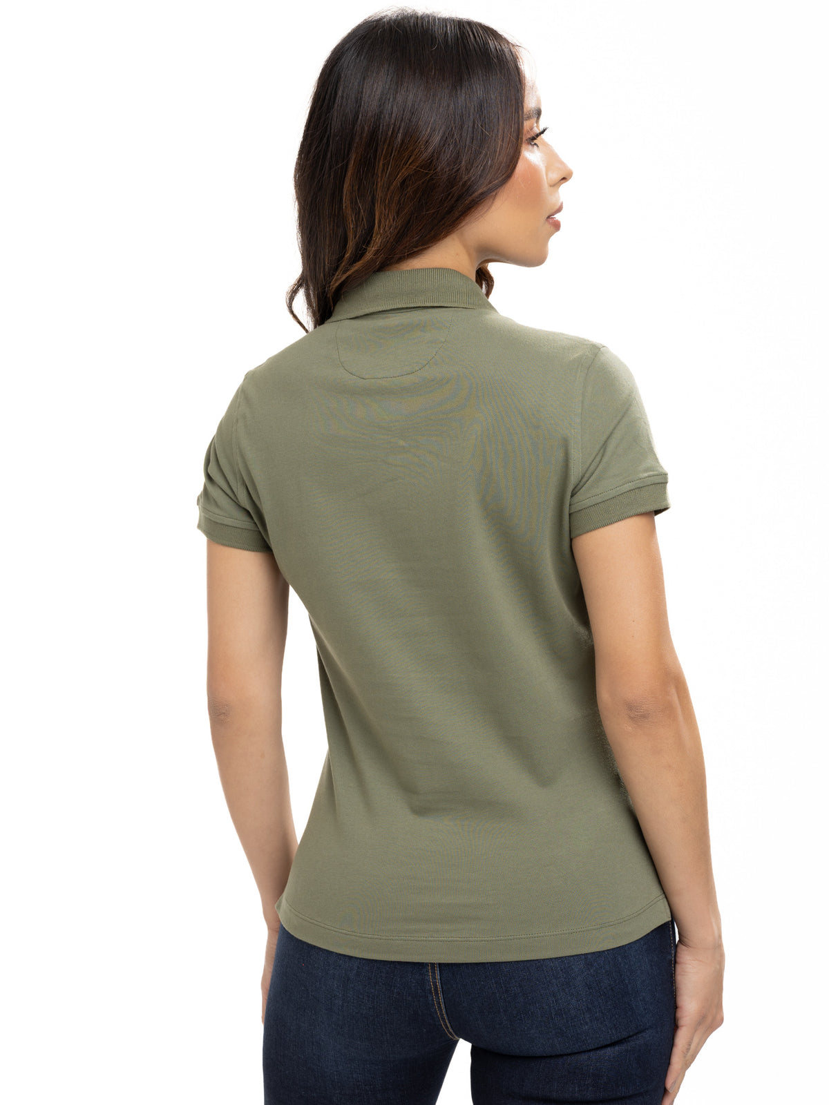 Polo Básico Femenino | Verde Militar, vista 10
