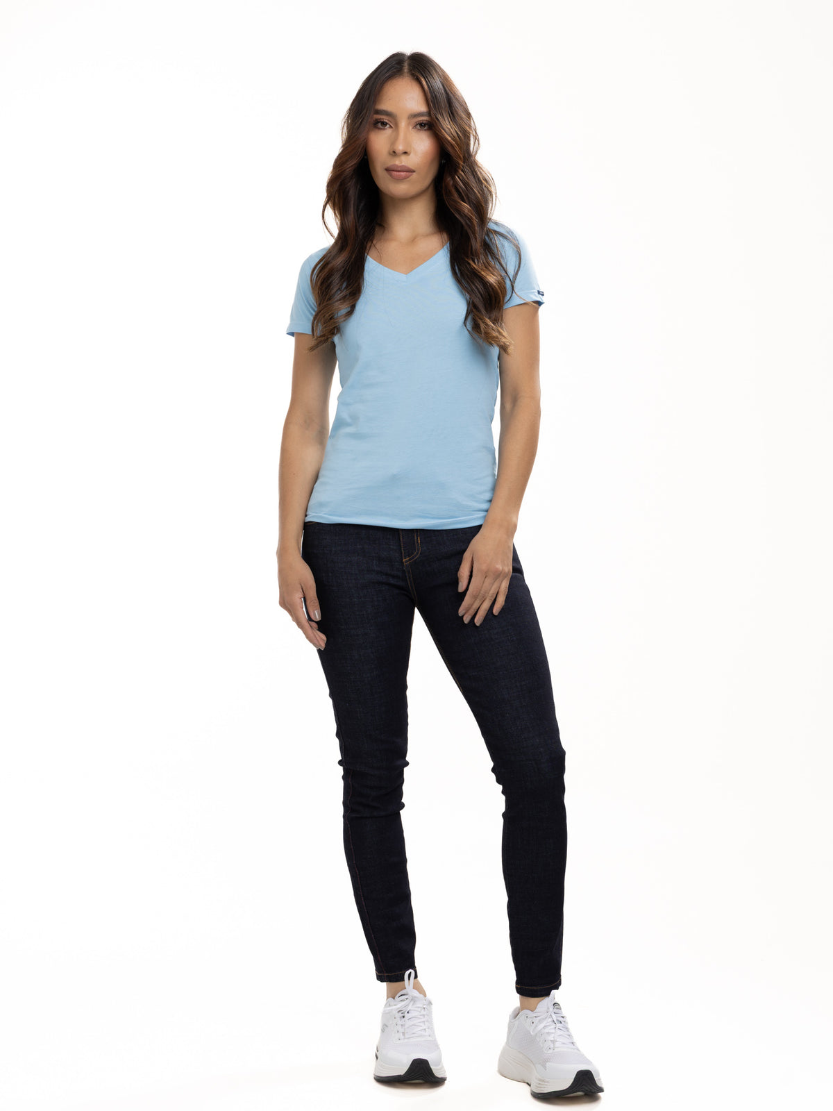 Camiseta Básica Femenina | Azul Cielo, vista 1