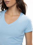 Camiseta Básica Femenina | Azul Cielo, vista 9