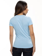 Camiseta Básica Femenina | Azul Cielo, vista 11