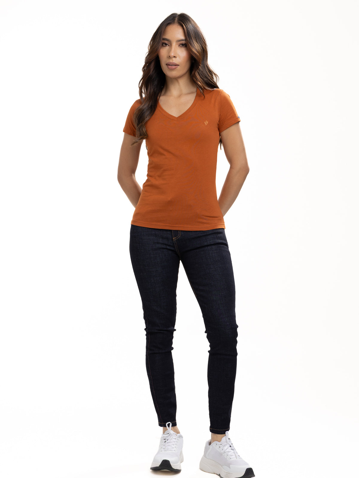 Camiseta Básica Femenina | Ocre, vista 3