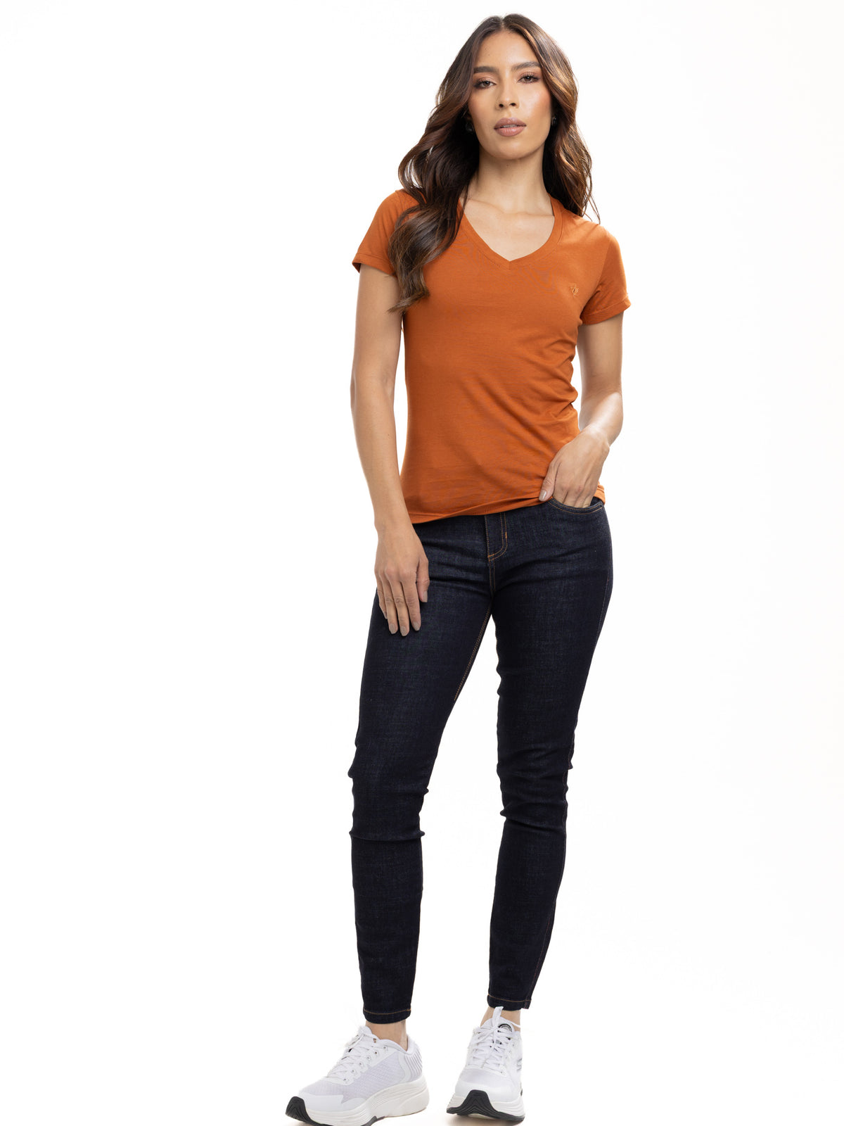 Camiseta Básica Femenina | Ocre, vista 5