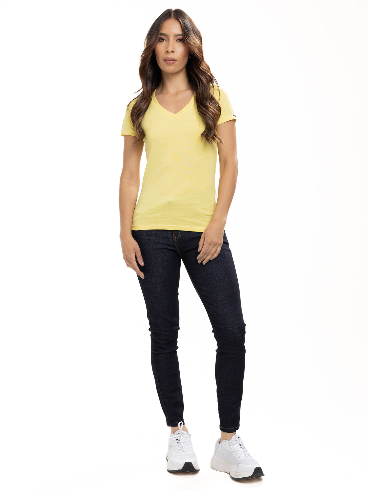 Camiseta Básica Femenina | Amarillo, vista 1