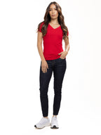 Camiseta Básica Femenina | Rojo, vista 2