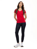 Camiseta Básica Femenina | Rojo, vista 4