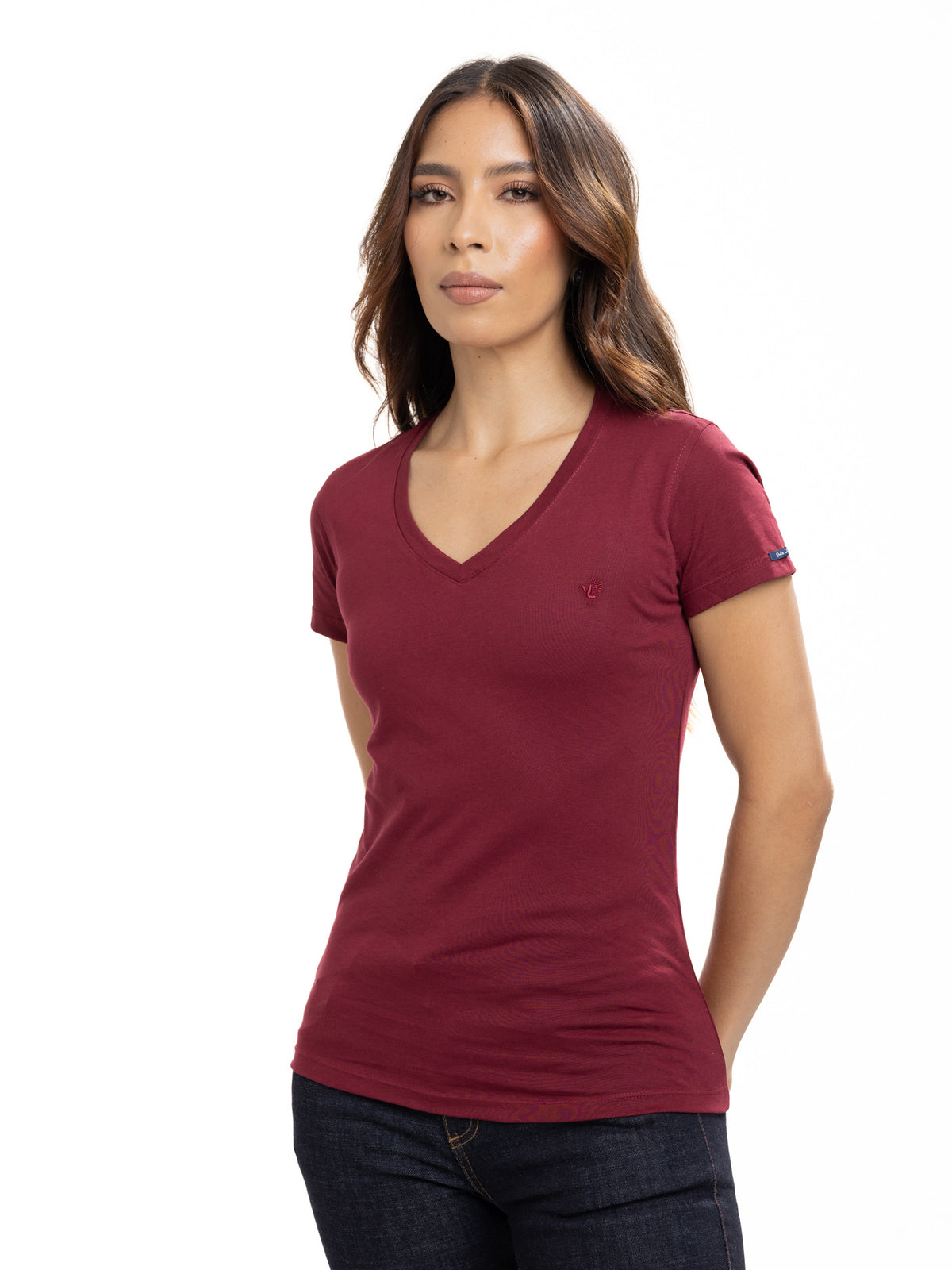 Camiseta Básica Femenina | Vinotinto, vista 7