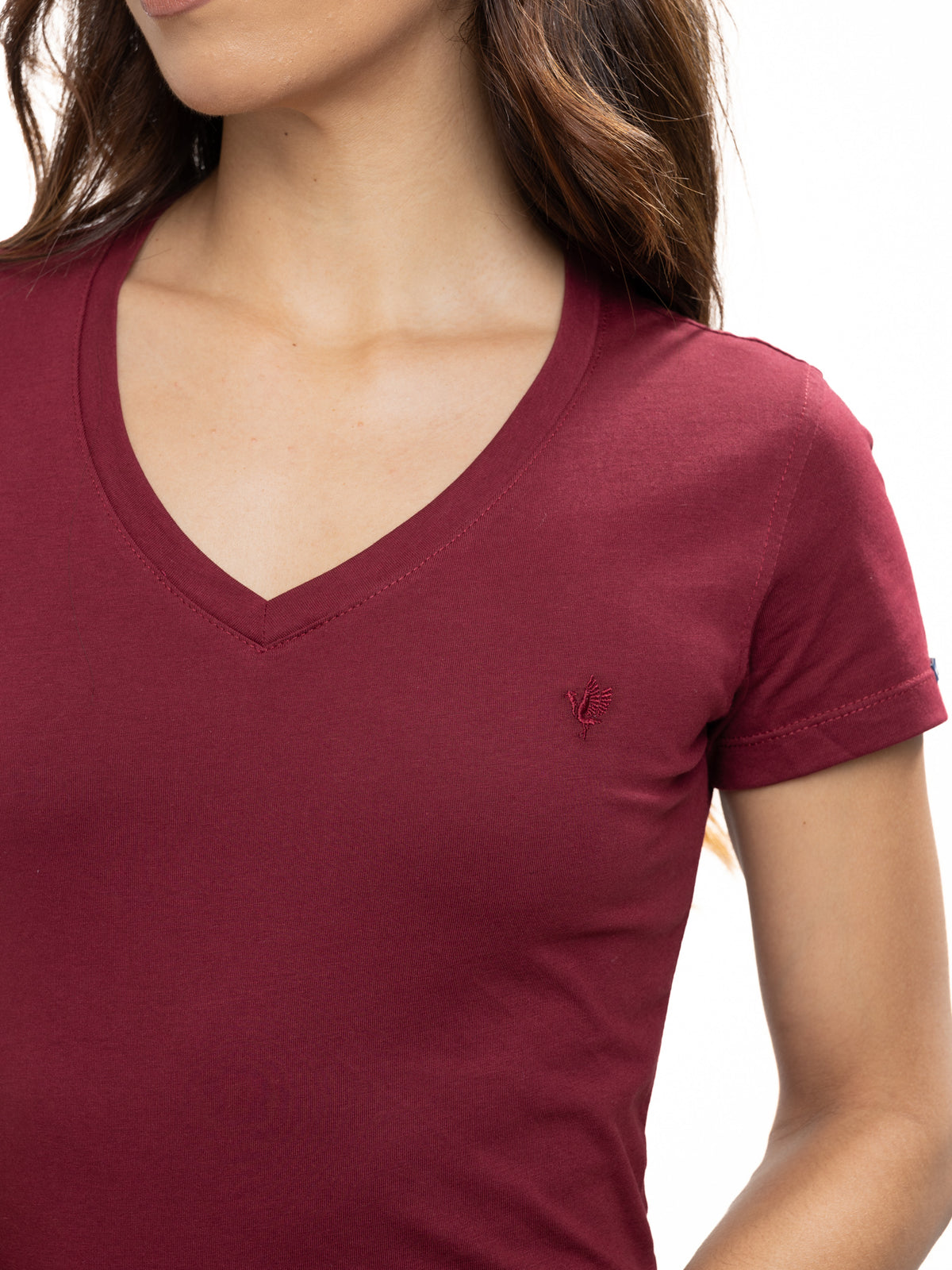 Camiseta Básica Femenina | Vinotinto, vista 9