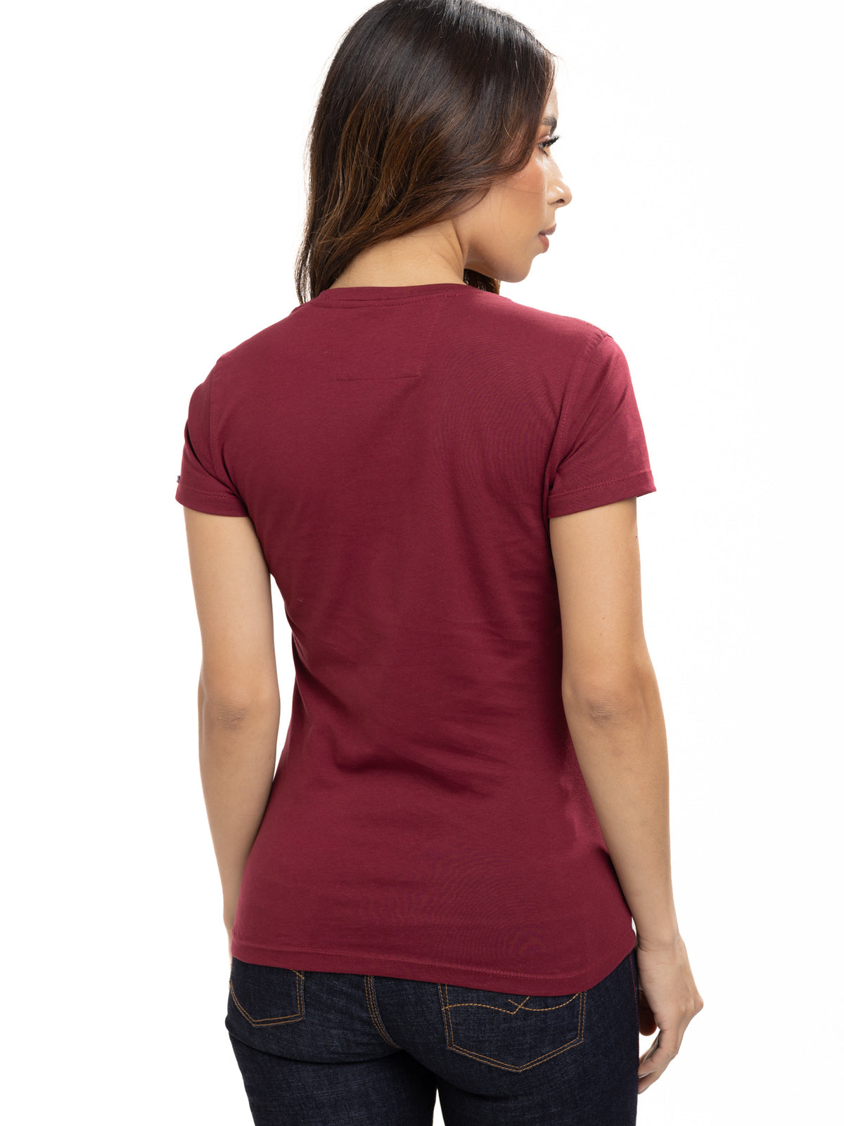 Camiseta Básica Femenina | Vinotinto, vista 11