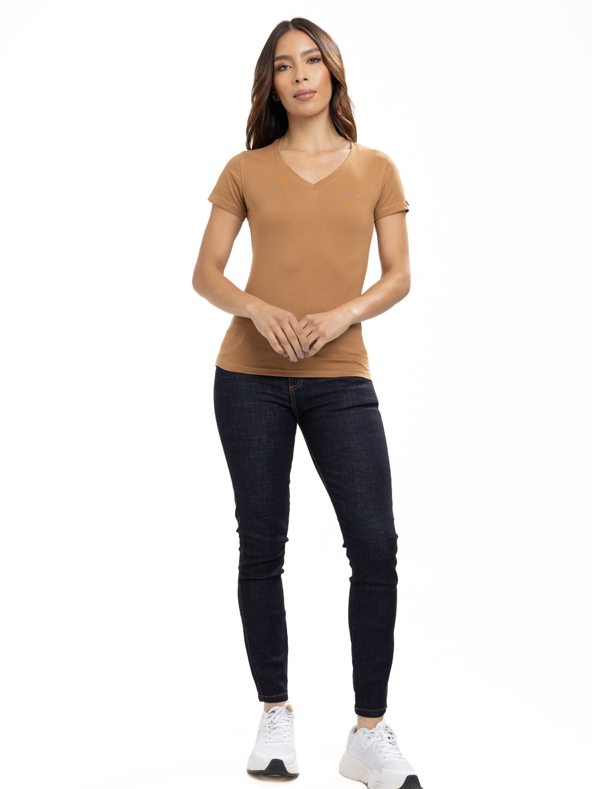 Camiseta Básica Femenina | Café Medio, vista 1