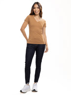 Camiseta Básica Femenina | Café Medio, vista 2