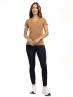 Camiseta Básica Femenina | Café Medio, vista 3