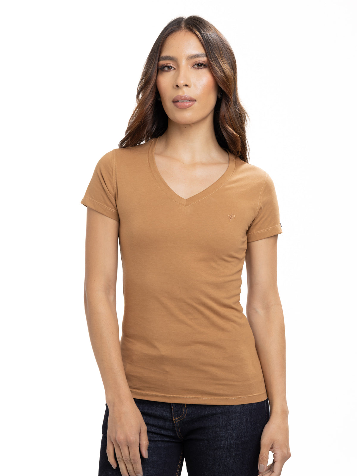 Camiseta Básica Femenina | Café Medio, vista 6