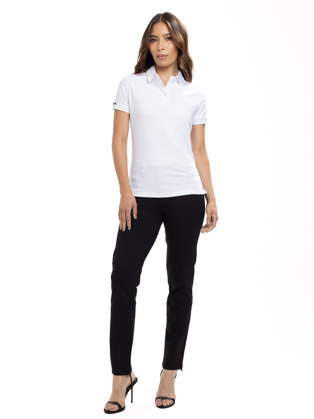 Polo Básico Femenino | Blanco, vista 2