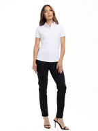 Polo Básico Femenino | Blanco, vista 3