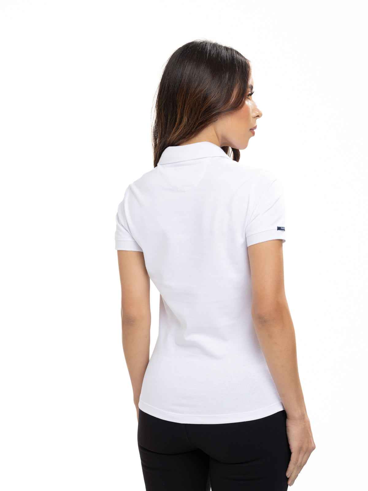 Polo Básico Femenino | Blanco, vista 9