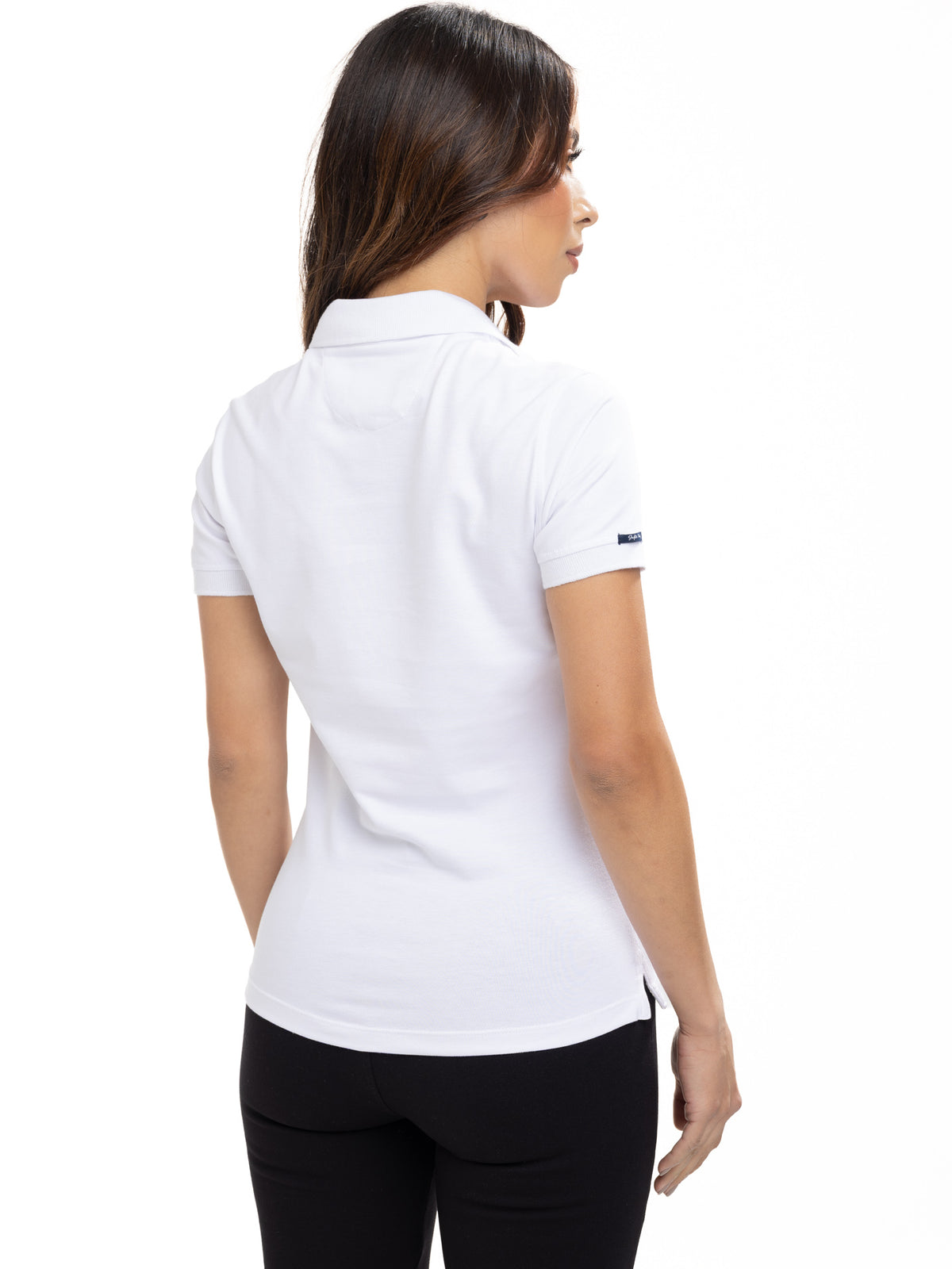 Polo Básico Femenino | Blanco, vista 10