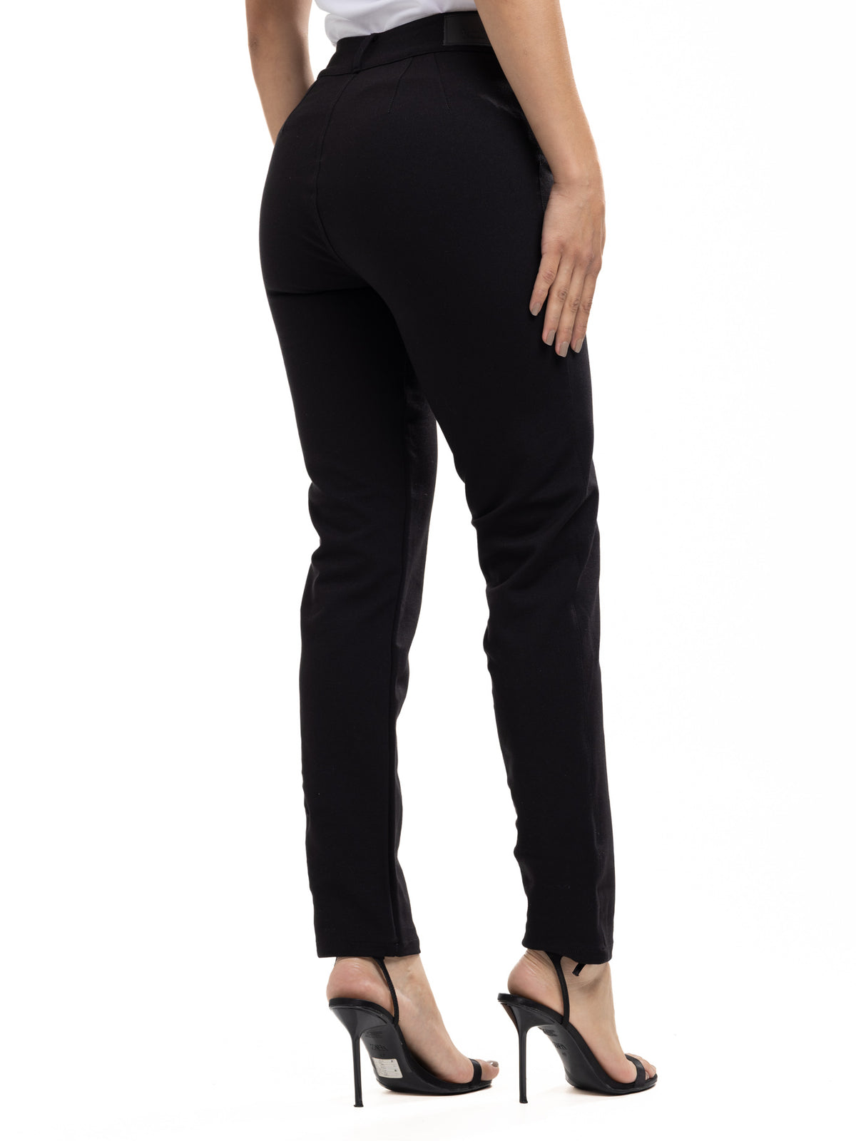 Pantalón Dril Femenino | Negro con Taches Decorativos