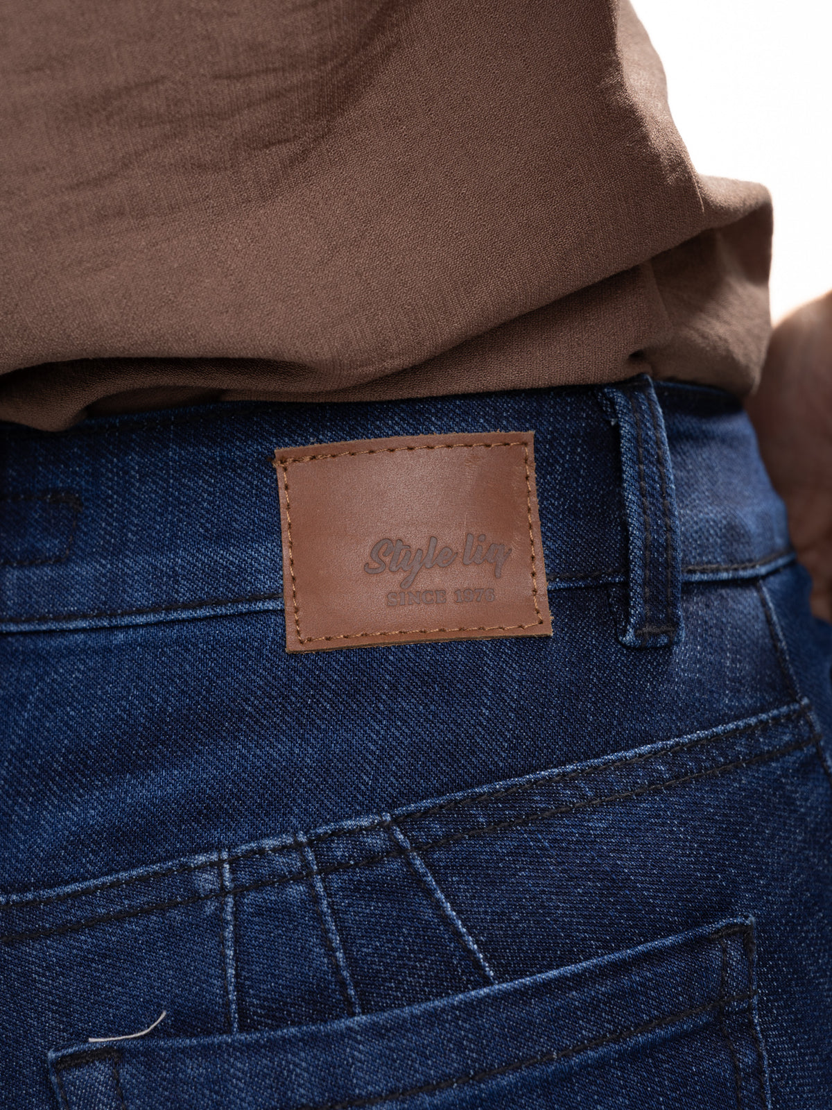 Jean Femenino | Azul Petróleo Accesorio Pasador — foto 6