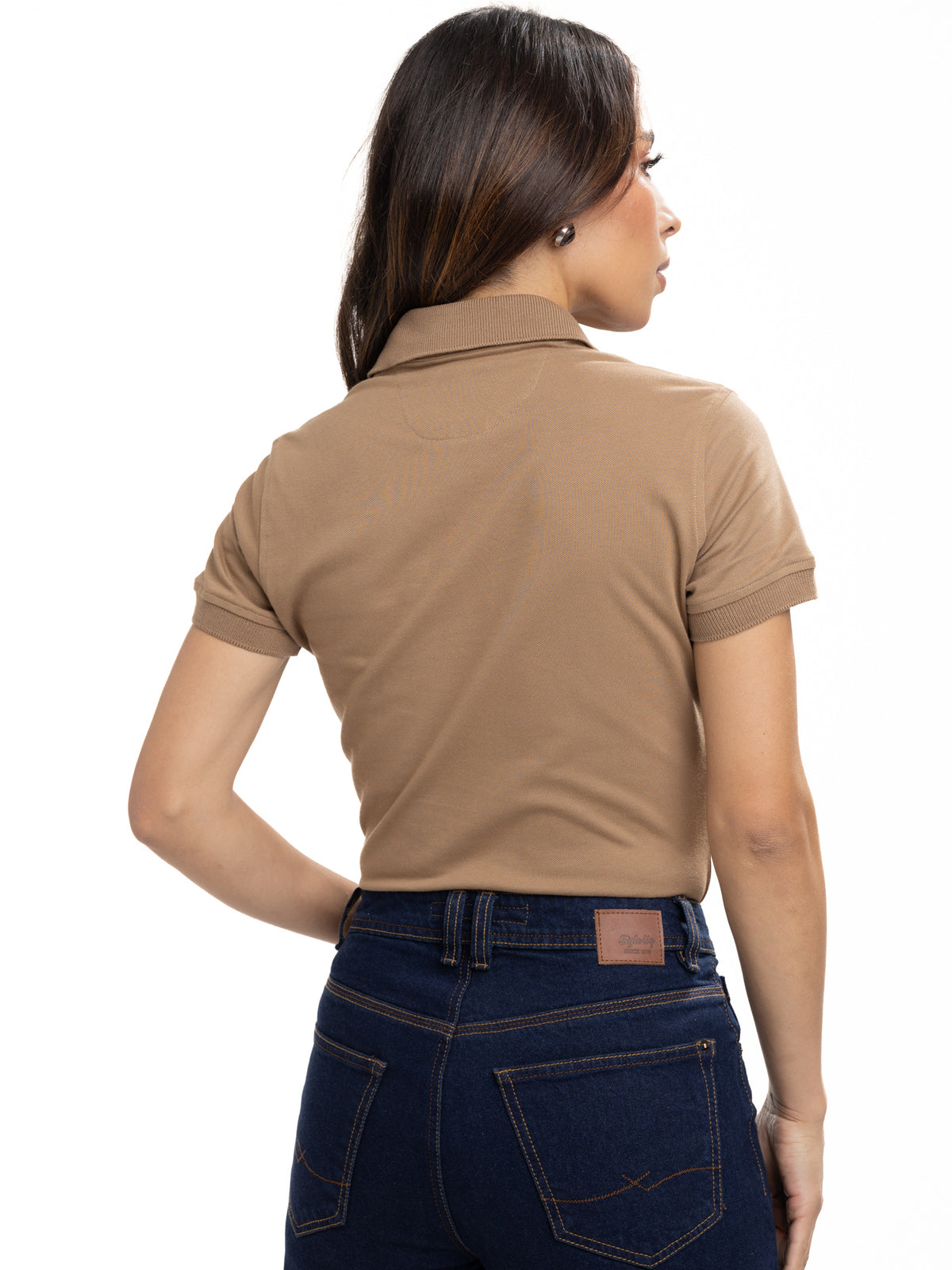 Polo Básico Femenino | Café, vista 6