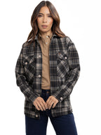 Chaqueta de Paño Femenina | Cuadros Cafés, vista 3