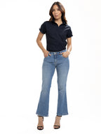 Blusa Femenina Manga Corta | Azul Oscuro, vista 1