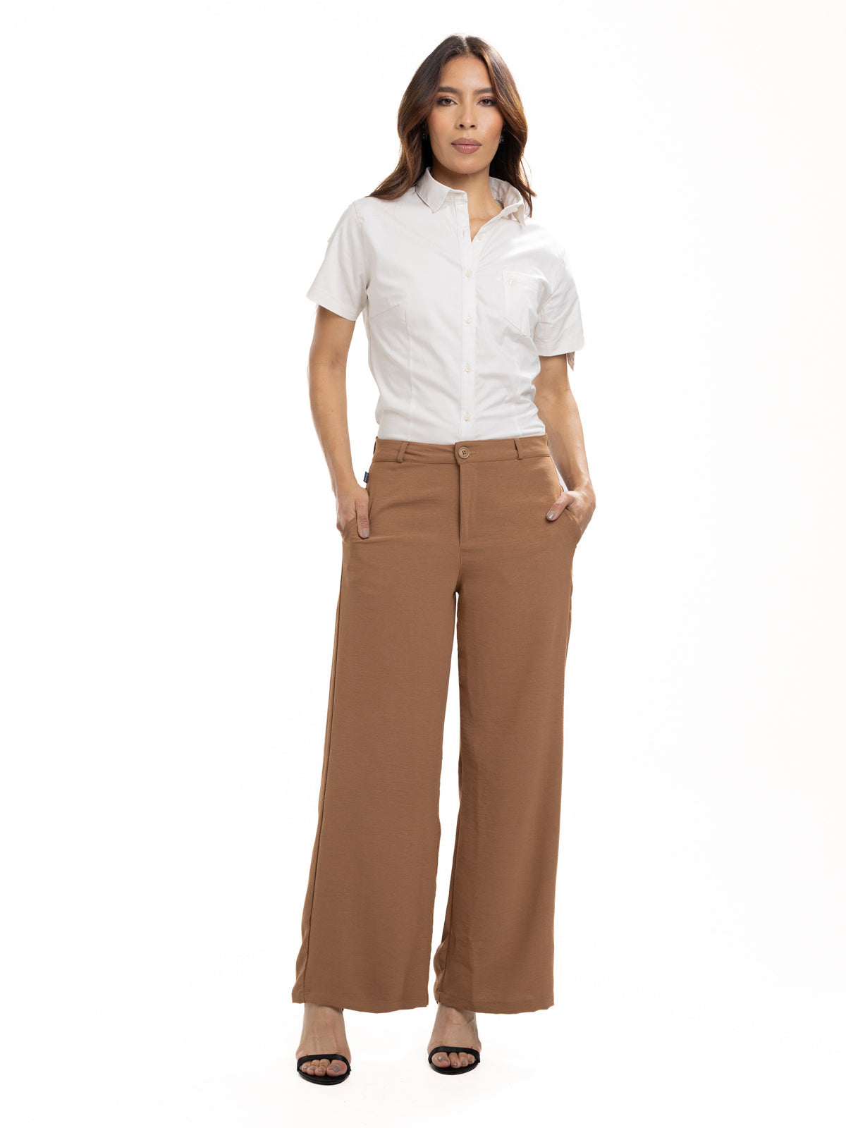 Blusa Femenina Manga Corta | Beige — foto 1