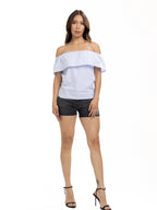 Blusa Campesina Femenina | Azul Cielo, vista 2