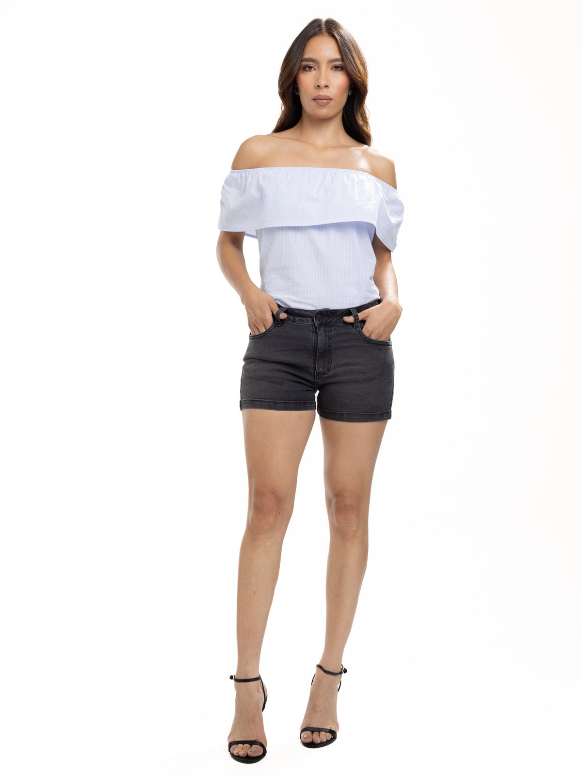 Short Femenino | Jean Gris 3 Taches en Relojero — foto 1