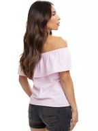 Blusa Campesina Femenina | Cuadros Rosados, vista 6