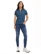 Polo moda femenino azul petróleo, vista 1