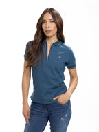 Polo moda femenino azul petróleo, vista 5