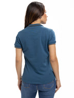 Polo moda femenino azul petróleo, vista 8