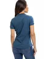 Polo moda femenino azul petróleo, vista 9