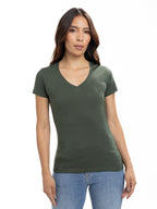 Camiseta Básica Femenina | Verde Militar, vista 4