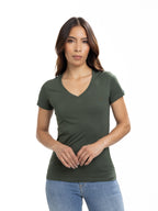 Camiseta Básica Femenina | Verde Militar, vista 5