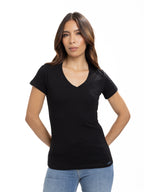 Camiseta Básica Femenina | Negro, vista 3