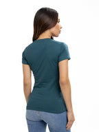 Camiseta Básica Femenina | Verde Botella, vista 7