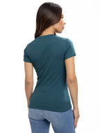 Camiseta Básica Femenina | Verde Botella, vista 8