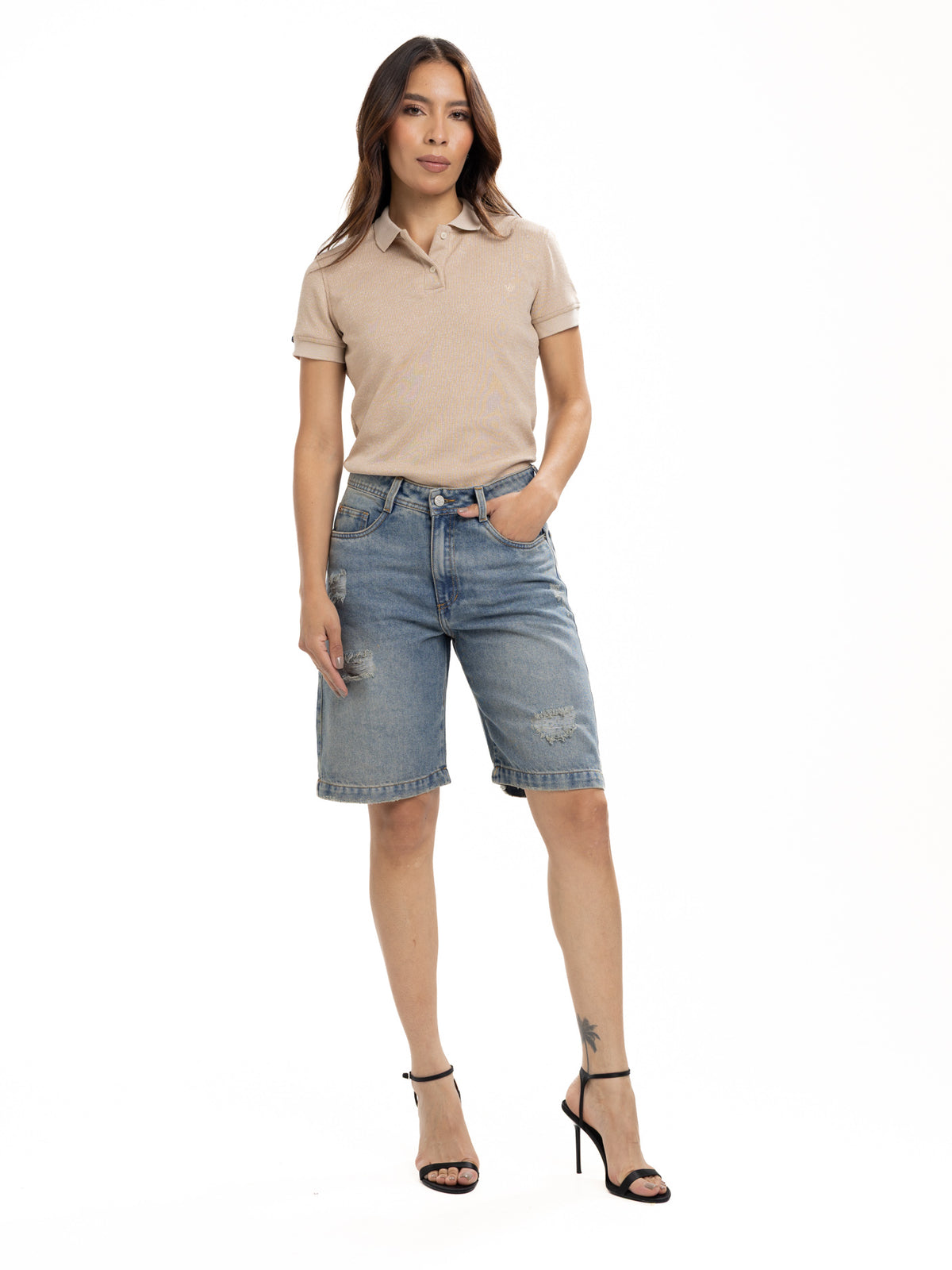 Polo Básico Femenino | Beige — foto 1