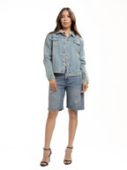 Chaqueta Denim Femenina | Azul Claro Clásico, vista 1