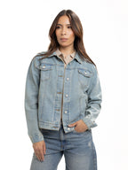 Chaqueta Denim Femenina | Azul Claro Clásico, vista 3