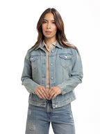 Chaqueta Denim Femenina | Azul Claro Clásico, vista 4